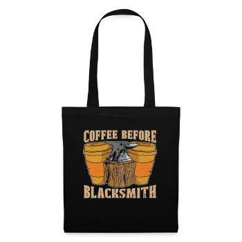 Café de forge avant de forger amateur de café - Sac en tissu - noir - Devant