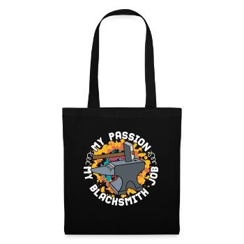 Blacksmithing My Passion My Blacksmith Job Forging - Tote Bag - black - Front