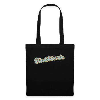 Glaserei Abschluss-Geschenk Glasbläserin - Stoffbeutel - Schwarz - Vorne