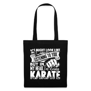 Karate In My Head I'm Doing Karate - Tote Bag - black - Front