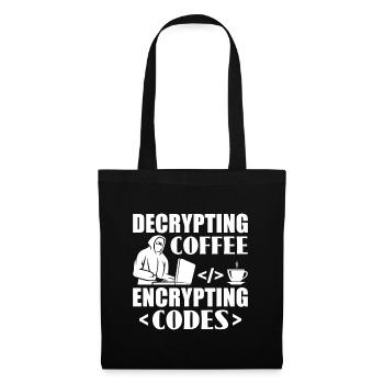 Decrypting Coffee Encrypting Codes - Hackers - Tote Bag - black - Front