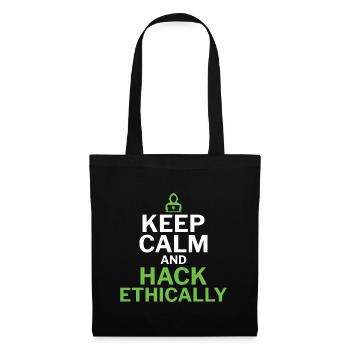Restez calme et piratez de manière éthique - Ethical Hacker - Sac en tissu - noir - Devant
