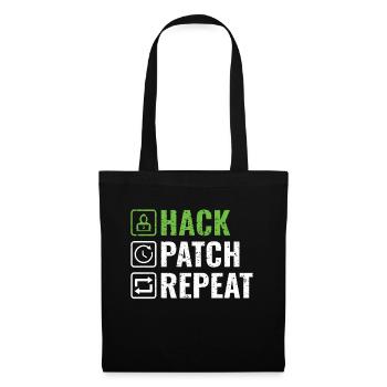Hack Patch Repeat - Ethical Hacker Cybersecurity - Stoffbeutel - Schwarz - Vorne