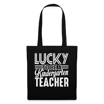 Lucky To Be A Kindergarten Teacher - Tote Bag - black - Front