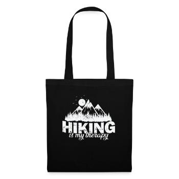 Hiking is my Therapy Natur - Tote Bag - black - Front
