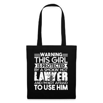 Lawyer Protected By A Smokin Hot Lawyer - Tote Bag - black - Front