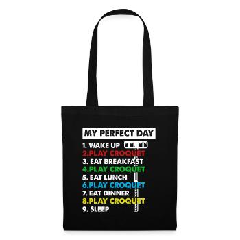 Jouer au Croquet Day Plan Croquet Player - Sac en tissu - noir - Devant