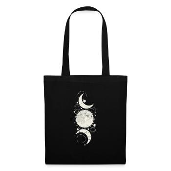 Moon Art Night Sky Orb - Tote Bag - black - Front