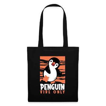 Penguin Vibe Seulement Oiseau de mer Pingouin royal Pingouin - Sac en tissu - noir - Devant