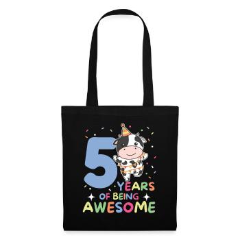 Vache pour les enfants de 5 ans - Sac en tissu - noir - Devant