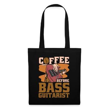 Bassiste Coffee Guitare électrique Coffee Lover - Sac en tissu - noir - Devant