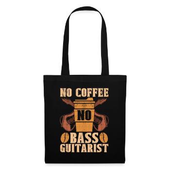 Guitariste basse Pas de café Pas de musicien Amateur de café - Sac en tissu - noir - Devant