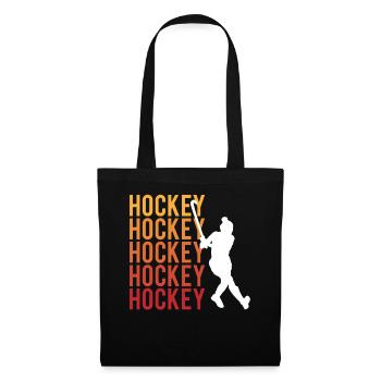 Eishockey Leidenschaft Kraft Teamgeist - Stoffbeutel - Schwarz - Vorne