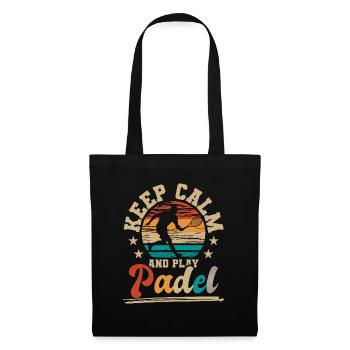 Keep Calm and play Padel Paddleball Paddle Tennis - Tote Bag - black - Front