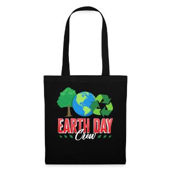 Chemise de la terre, jour de la Terre Crew Tee, cadeau pour la terre - Sac en tissu - noir - Devant