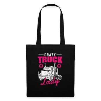 Crazy Truck Lady Occupation Transport longue distance - Sac en tissu - noir - Devant