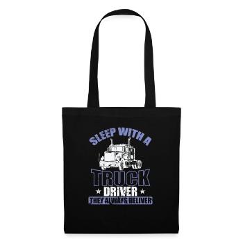 Coucher avec un chauffeur routier Profession - Sac en tissu - noir - Devant