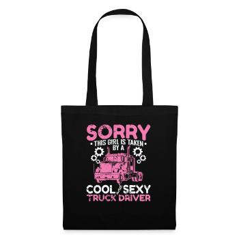 Cette fille est prise par un chauffeur de camion cool et sexy - Sac en tissu - noir - Devant