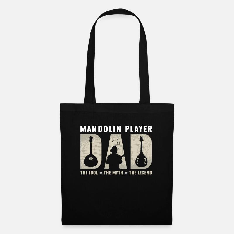 Mandolin Player Dad The Idol The Bluegrass Music - Stoffbeutel - Schwarz
