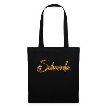 Schmied Abschluss-Geschenk Handwerker Schmiedin - Stoffbeutel - Schwarz - Vorne