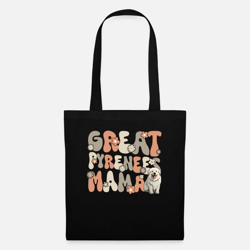 Pyrenäenberghund Groovy Great Pyrenees Mama - Stoffbeutel - Schwarz