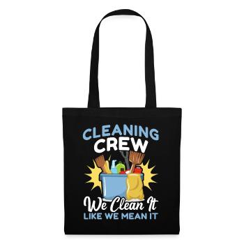 Cleaning Crew - Stoffbeutel - Schwarz - Vorne