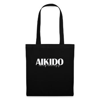 Aikido is my Therapy Kampfsport Training - Stoffbeutel - Schwarz - Vorne