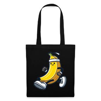 Jogging Banana : Fruit sportif - Sac en tissu - noir - Devant