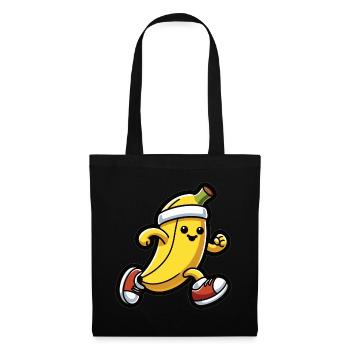 Banana at a running pace - Tote Bag - black - Front