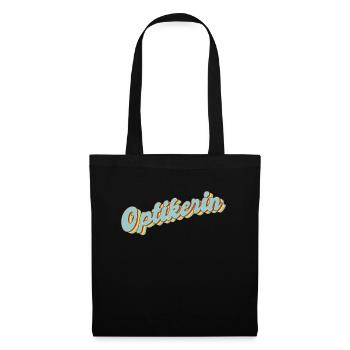 Optiker Abschluss-Geschenk Optikerin - Stoffbeutel - Schwarz - Vorne