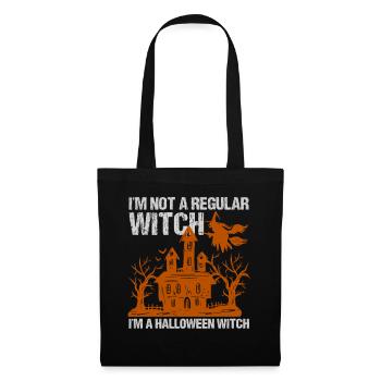 I'm Not A Regular Witch Halloween Witch Creepy Hau - Stoffbeutel - Schwarz - Vorne