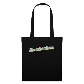 Buchhalter Abschluss-Geschenk Steuerberaterin - Stoffbeutel - Schwarz - Vorne