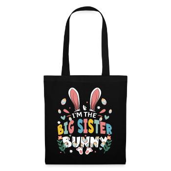 I'm The Big Sister Bunny - Stoffbeutel - Schwarz - Vorne