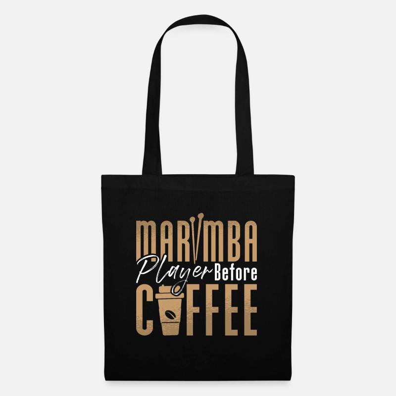 Marimba Player Before Percussion Coffee Lover - Stoffbeutel - Schwarz