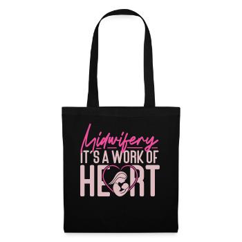 Infirmière sage-femme accoucheuse - Sac en tissu - noir - Devant