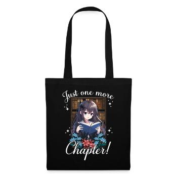 just one more chapter anime girl reading book - Tote Bag - black - Front