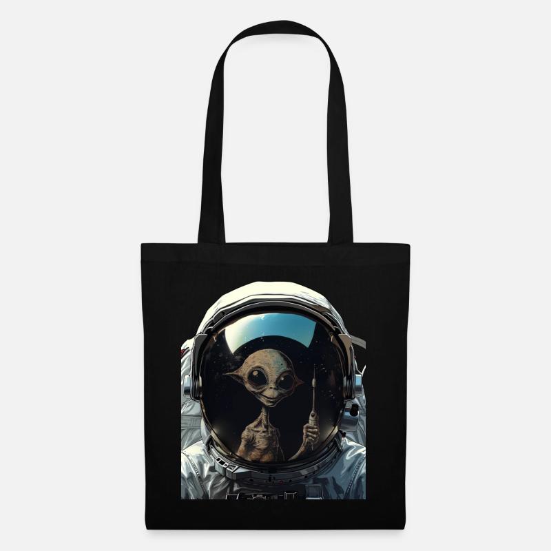 Hilarious Alien Abduction Funny Probe Astronaut - Tote Bag - black