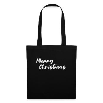 Merry Christmas - Stoffbeutel - Schwarz - Vorne