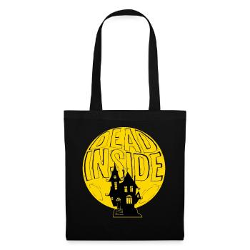 Halloween-Shirt, Dead Inside Moon Crater Haunted - Stoffbeutel - Schwarz - Vorne