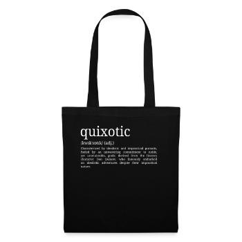 Quichottesque - Définition du dictionnaire - Sac en tissu - noir - Devant