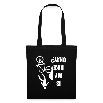 Is My Bike Okay? | Mountain Bike Funny Saying - Tote Bag - black - Front