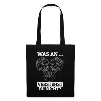 Was an.. verstehst du nicht? Humorvolle Weisheiten - Stoffbeutel - Schwarz - Vorne