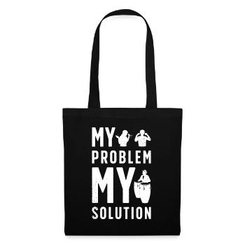 Conga Player My Problem My Pictogram Dad Drummer - Stoffbeutel - Schwarz - Vorne