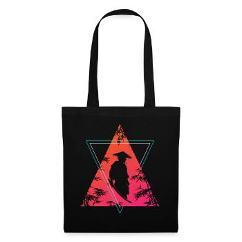 Neon Samurai Moderner Krieger Geist - Stoffbeutel - Schwarz - Vorne