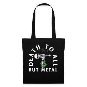 Chemise d’Halloween, mort à tout sauf crâne en métal - Sac en tissu - noir - Devant