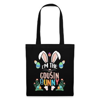 I'm The Cousin Bunny - Stoffbeutel - Schwarz - Vorne
