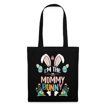 Je suis la maman lapin - Sac en tissu - noir - Devant