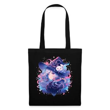 Cute Shoujo Fantasy Anime Witch Waifu Manga Lover - Stoffbeutel - Schwarz - Vorne