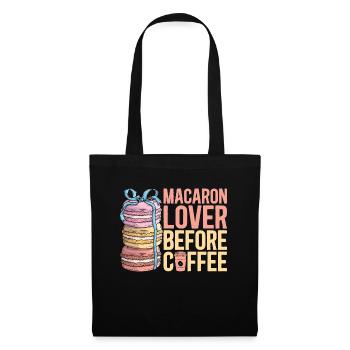 Macaron Lover Before Coffee Baking Coffee Lover - Tote Bag - black - Front