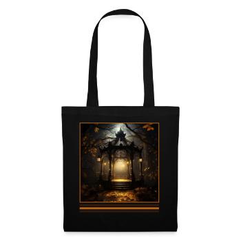 Haunted Gazebo Vintage Gothic Halloween T-Shirt - Stoffbeutel - Schwarz - Vorne